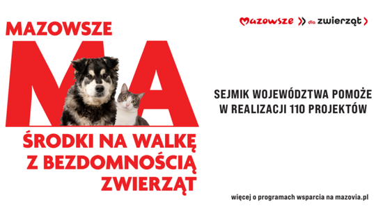 1,5 mln zł na 110 projektów związanych ze zwierzętami