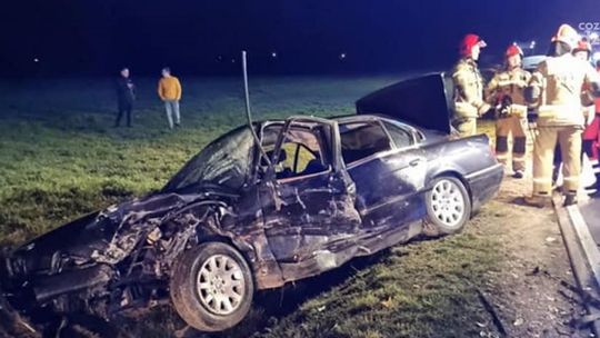 2 osoby ranne. Groźny wypadek na drodze Gołymin-Pułtusk