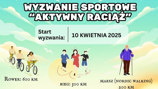 Aktywny Raciąż 2025: Rowerem, biegiem lub marszem odkryj gminę i zdobądź medal!