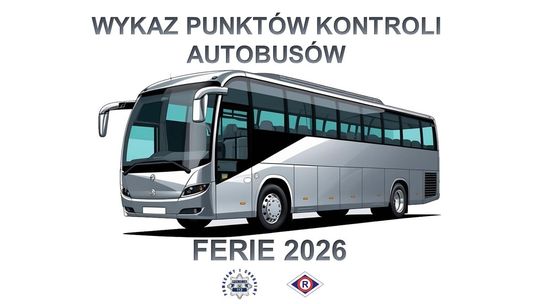 Plakat - wykaz miejsc kontroli autobusów
