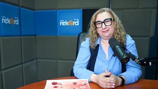 Renata Żmijewska w studiu Radia Rekord