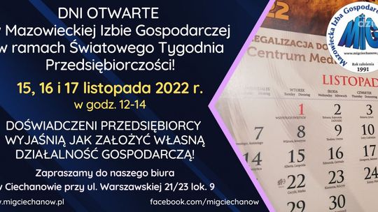Chcesz założyć firmę? Mazowiecka Izba Gospodarcza w Ciechanowie podpowie jak to zrobić