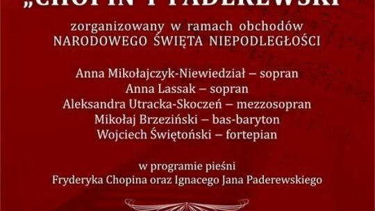 Chopin i Paderewski już dziś w Ciechanowie