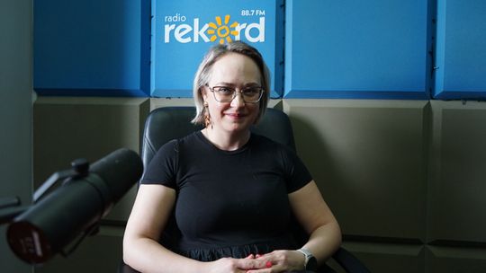 Anna Kubińska w studia Radia Rekord Mazowsze