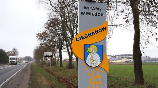 Ciechanów odświeża swoją wizytówkę. Na granicach miasta stanęły nowoczesne tablice informacyjne