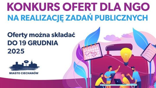 Ciechanów ogłosił konkurs ofert na realizację zadań publicznych