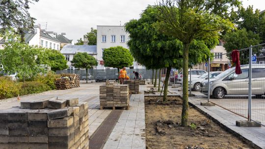 Ciechanów. Więcej zieleni przed ratuszem – wystartowały prace
