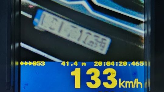 Kierowca przekroczył prędkość o 83 km/h