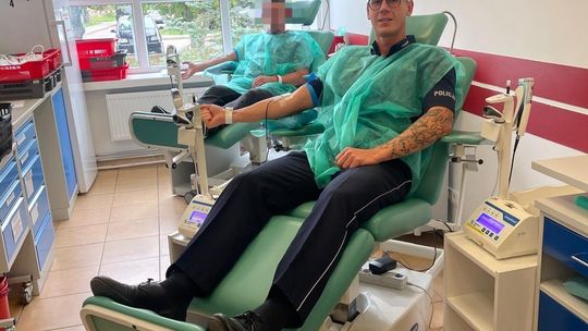 Ciechanowscy policjanci wsparli akcję honorowego krwiodawstwa