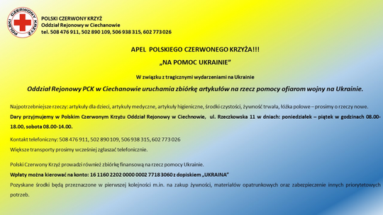Ciechanowski PCK apeluje