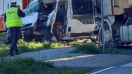 Czołowe zderzenie w Rąbieżu