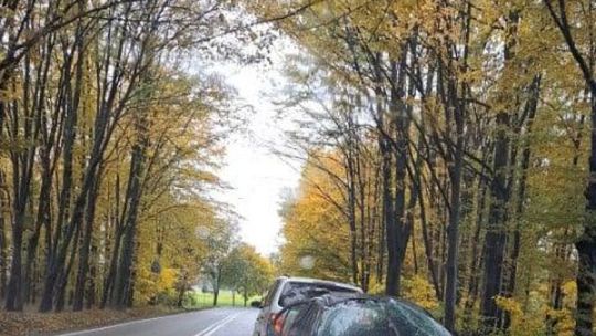 Dachowanie w gminie Grudusk. Kierowca trafił do szpitala