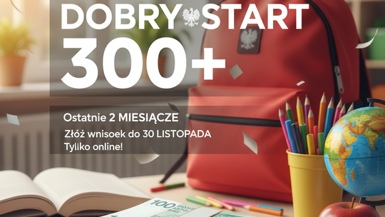 Tornister i przybory szkolne na stole