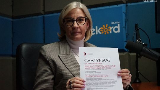 Eskulap Centrum Medyczne w Ciechanowie zdobyło certyfikat systemu zarządzania