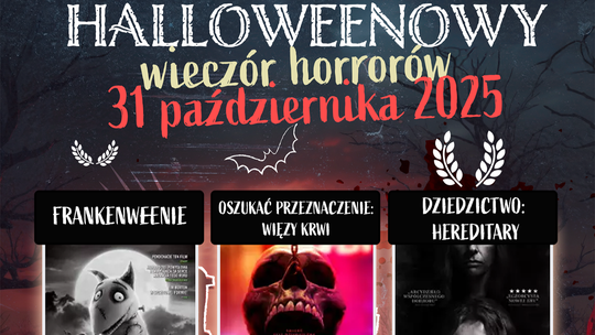 Plakat zapraszający na maraton horrorów