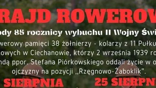 II Rajd Rowerowy: Upamiętnienie 85. rocznicy wybuchu II Wojny Światowej