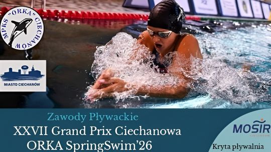 Jutro wielki finał Grand Prix Ciechanowa. Młodzi pływacy walczą o Puchar Prezydenta Plakat - GrandProx w pływaniu