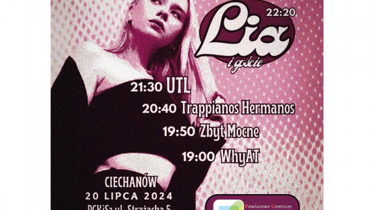 Koncert raperki Lia na plenerowej scenie PCKiSz