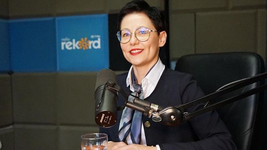 Olga Zmudczyńska - Pabich w studiu Radia Rekord, Ciechanów