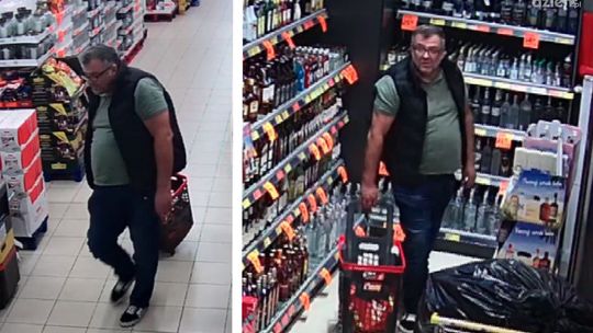 Kradzież w markecie uchwycona na kamerze 