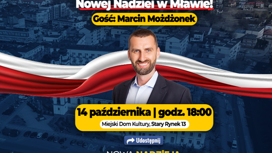 Plakat informujący o spotkaniu z Możdżonkiem
