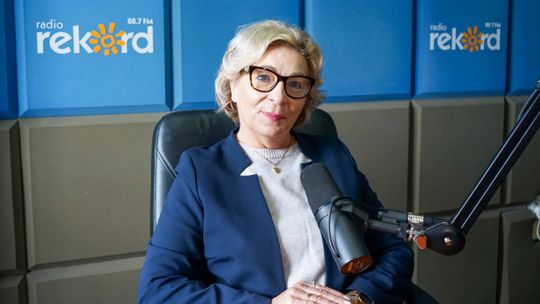 Anna Cicholska w studiu Radia Rekord - Ciechanów