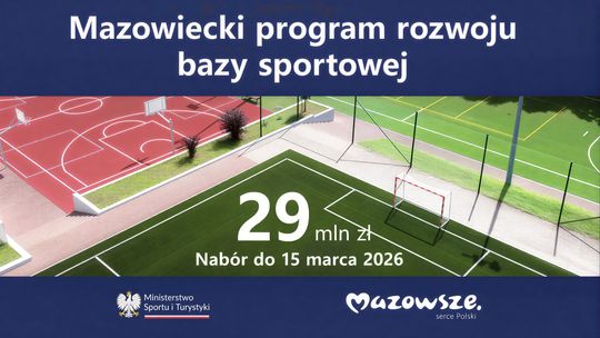 Mazowsze i Ministerstwo Sportu dofinansują budowę nowych boisk i hal