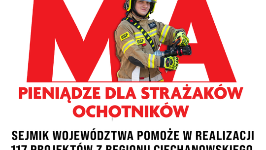 Mazowsze pomaga ochotnikom - nowe wozy i sprzęt dla strażaków z regionu ciechanowskiego