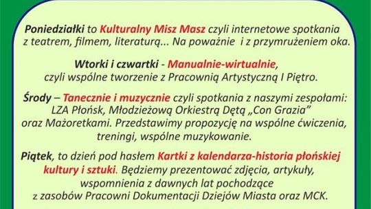 MCK w Płońsku działa on-line