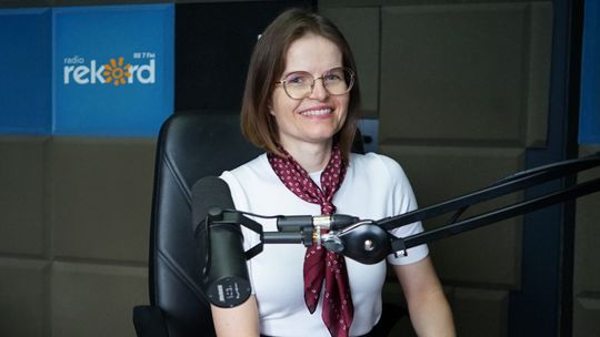 Lek. Anna Zębalska w studiu Radia Rekord