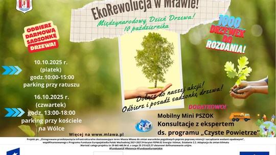 Mława. Miasto rozda 1000 sadzonek drzew!