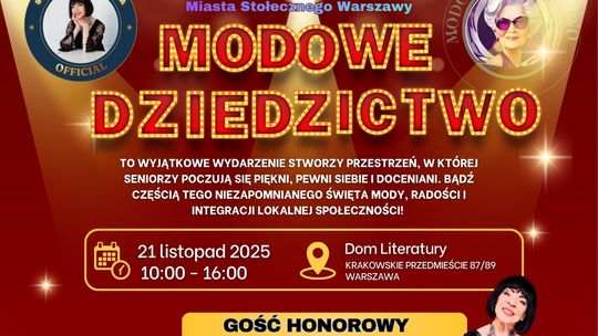 Plakat o imprezie dla seniorów