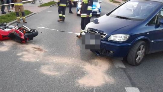 Motocyklista ranny na Płońskiej