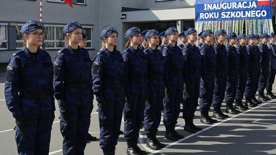 Mundur na szkolnym korytarzu. 57 uczniów z powiatu płońskiego rozpoczyna służbę... w szkolnej ławce
