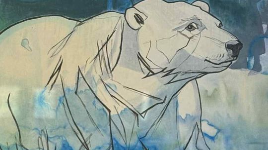 Mural "Baśki Murmańskiej" - niedźwiedzicy