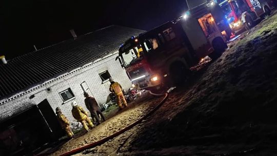 Obrąb. Pożar budynku gospodarczego