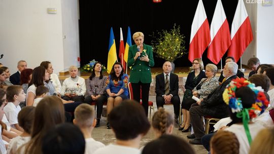 Pierwsza Dama w Pułtusku, odwiedziła uchodźców