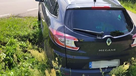 Pijana kierująca w rowie - zdarzenie w miejscowości Młock