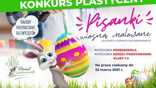 "Pisanki wiosną malowane" czyli konkurs plastyczny Starostwa Powiatowego w Ciechanowie