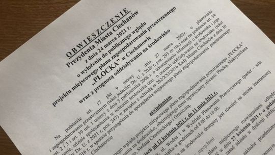 Plan zagospodarowania przestrzennego "Płocka" do poprawki! 
