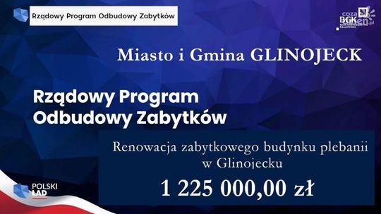 Plebania w Glinojecku do remontu. Pomogą środki rządowe