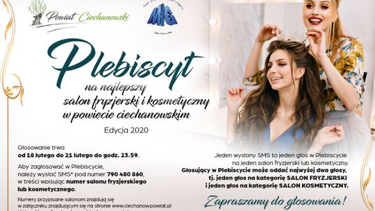 Plebiscyt na najlepszy salon fryzjerski i kosmetyczny w powiecie ciechanowskim!