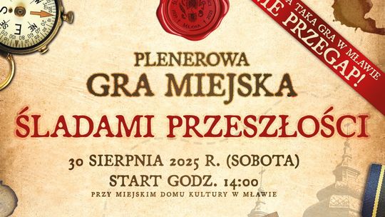 Uczestnicy gry miejskiej „Śladami przeszłości” przemierzą ulice Mławy w stroju i klimacie lat 30.