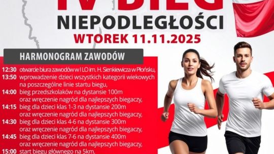 Plakat - Bieg Niepodległości w Płońsku