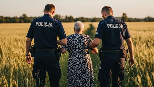 Policja uratowała 87-latkę. Seniorka zaginęła w wysokiej trawie