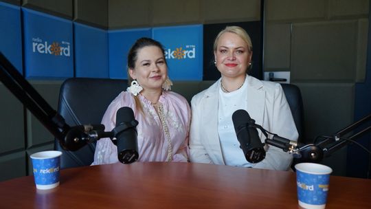 Arleta Kamińska i Izabela Bartkowska w studiu Radia Rekord Mazowsze