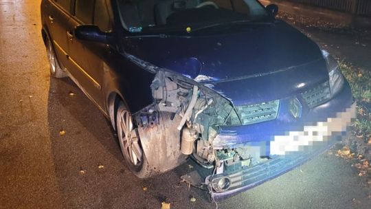 Ponad 3 promile i zderzenie z latarnią!
