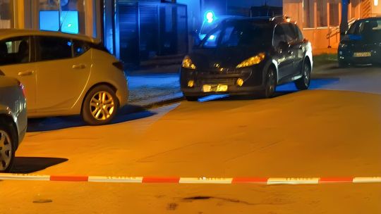 Policja na miejscu strzelaniny w Ciechanowie przy ul. Śląskiej.