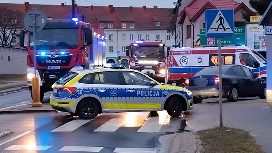 Potrącenie pieszej na ul. Wojska Polskiego w Ciechanowie