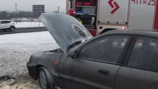 Pożar osobówki na Wojska Polskiego